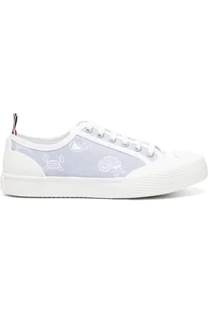 Thom Browne Tenis con agujetas y bordado gráfico