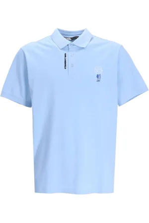 Karl Lagerfeld Playera tipo polo con logo bordado