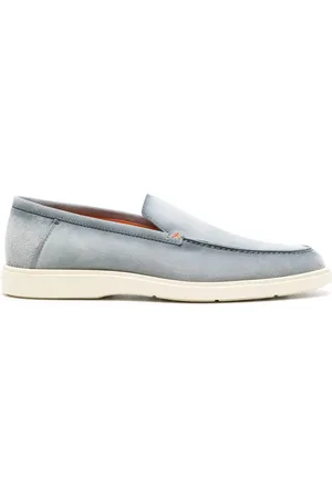 santoni Mocasines de gamuza con puntera de almendra