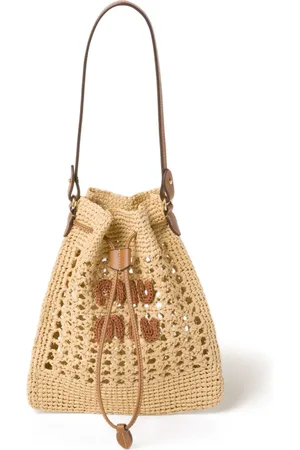 Miu Miu Bolsa mini de rafia