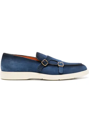 santoni Mocasines de gamuza con doble hebilla