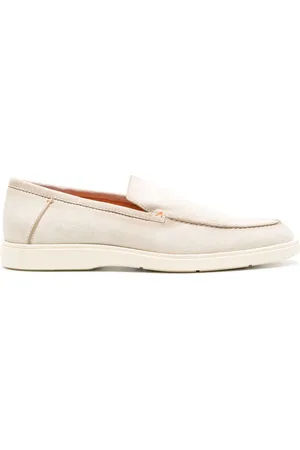 santoni Mocasines de gamuza con puntera de almendra