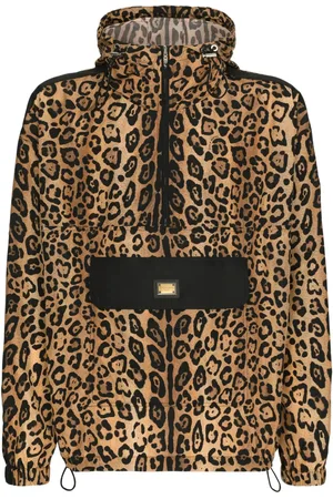 Dolce & Gabbana Chamarra con capucha y estampado de leopardo