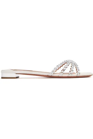 Aquazzura Slippers con detalles de ojales