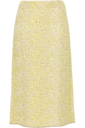 Fabiana Filippi Falda de tweed midi con diseño recto