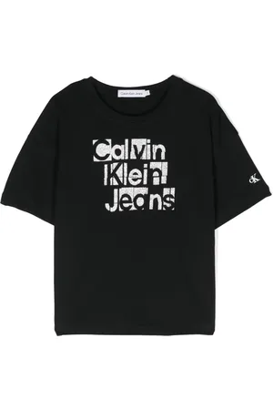 Calvin Klein Playera con logo de glitter
