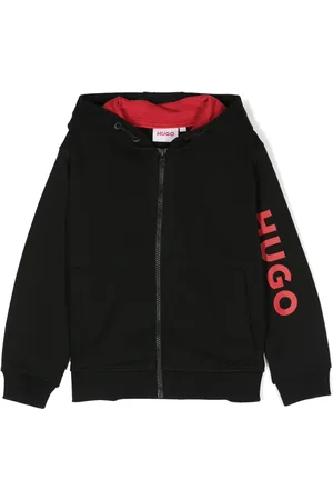 HUGO BOSS Chamarra con capucha y logo estampado