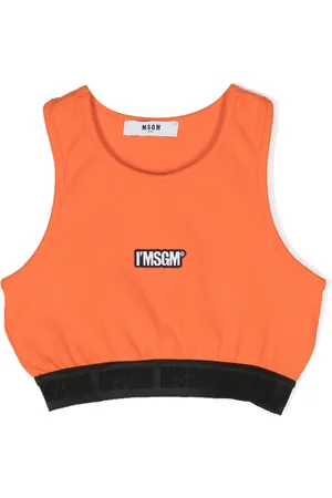 Msgm Top corto con parche del logo