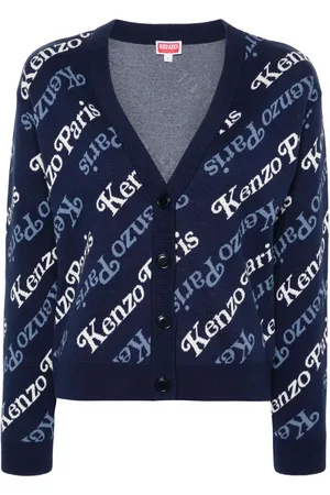 Kenzo Cárdigan tejido en intarsia Verdy