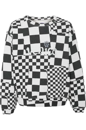 ERL Sudadera con motivo de cuadros