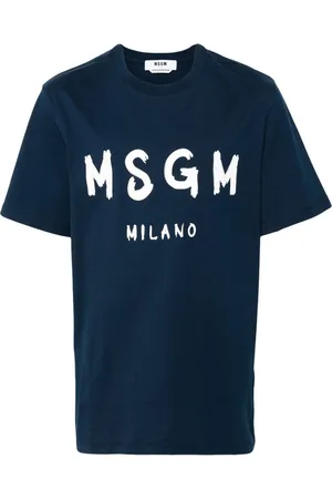 Msgm Playera con logo estampado