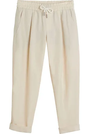 Brunello Cucinelli Pantalones tapered con pretina elástica