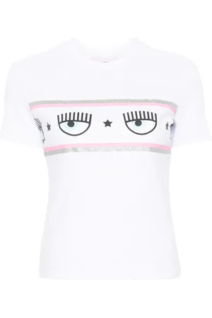 Chiara Ferragni Playera con estampado Maxi Logomania