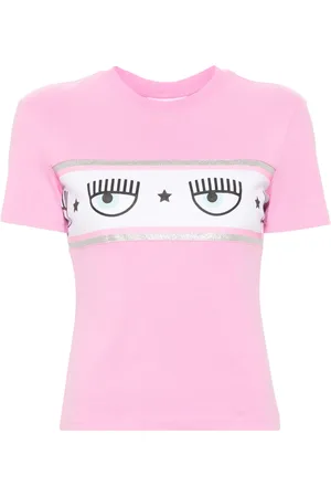 Chiara Ferragni Playera con estampado Maxi Logomania