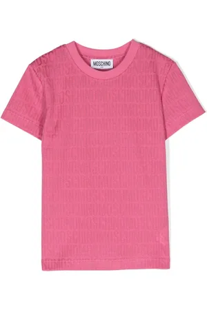 Moschino Top tejido de canalé con logo en jacquard