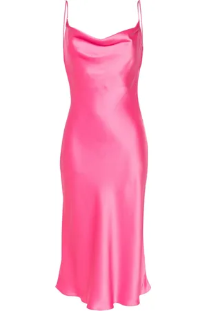 Stella McCartney Slip dress midi con cuello desbocado