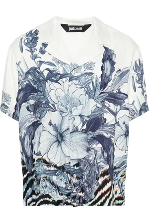 Roberto Cavalli Camisa bowling con estampado floral