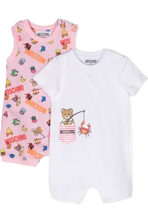 Moschino Pack de dos rompers con motivo Teddy Bear
