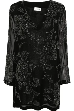 P.A.R.O.S.H. Vestido midi bordado con mostacillas