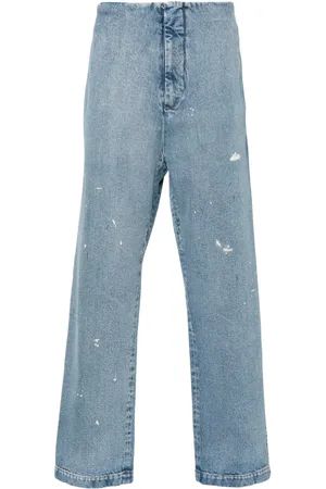 Maison Margiela Jeans rectos con salpicaduras de pintura estampadas