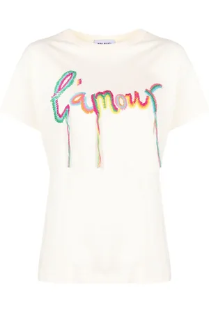 MIRA MIKATI Playera con eslogan bordado