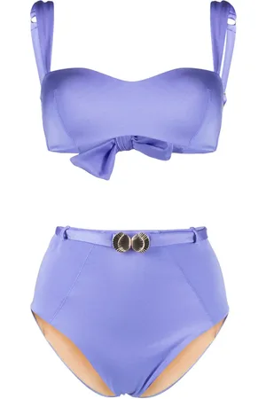 Noire Swimwear Bikini tipo bandeau con detalle de conchas de mar