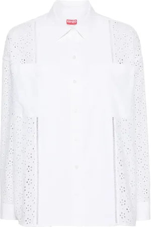 Kenzo Camisa con bordado inglés