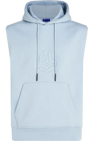 Karl Lagerfeld Hoodie sin mangas con bordado del monograma