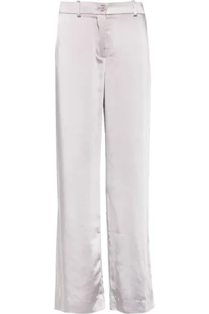 P.A.R.O.S.H. Pantalones rectos con acabado satinado