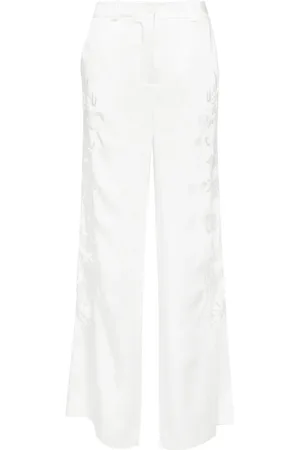 P.A.R.O.S.H. Pantalones rectos con dragón bordado
