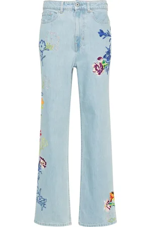 Kenzo Jeans Sumire Drawn Flowers