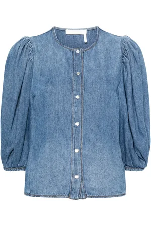 Chloé Camisa de mezclilla con mangas balloon