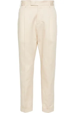 PT Torino Pantalones de popelina con detalles de plumas