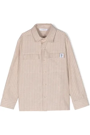 Paolo Pecora Camisa con botones y rayas estampadas