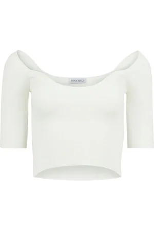 Nina Ricci Top corto con escote corazón