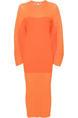 Stella McCartney Vestido midi de canalé fino