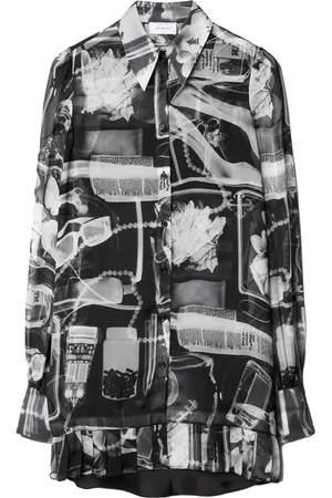 OFF-WHITE Vestido camisero de seda