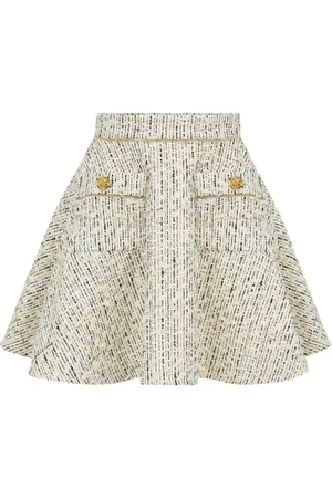 Nina Ricci Falda corta skater de tweed