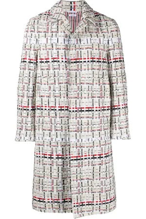 Thom Browne Abrigo tweed con botones