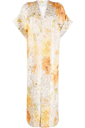 Bambah Vestido tipo caftán con estampado floral