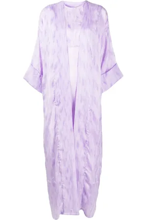 Bambah Vestido estilo caftán con efecto arrugado