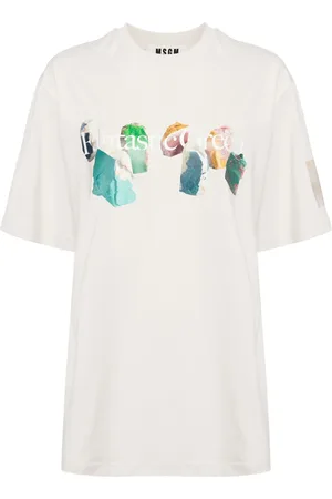 Msgm Playera con estampado Fantastic Green