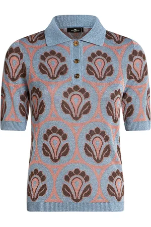 Etro Top tejido con motivo floral en jacquard