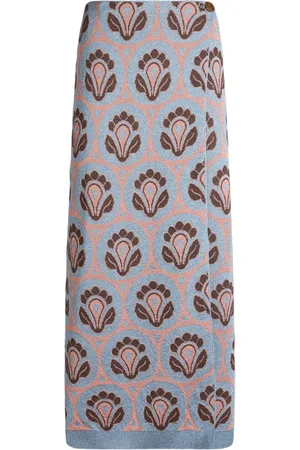 Etro Falda midi en tejido en intarsia