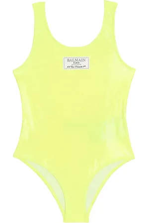 Balmain Traje de baño con parche del logo