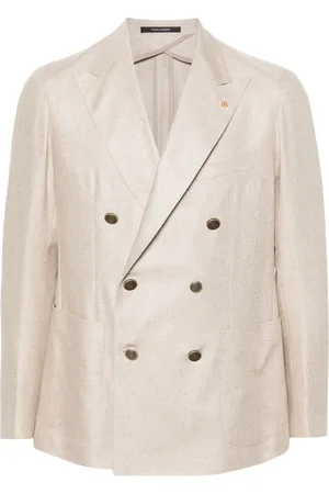 TAGLIATORE Blazer de seda con doble botonadura