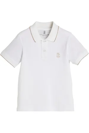 Brunello Cucinelli Playera tipo polo Heraldic con logo bordado