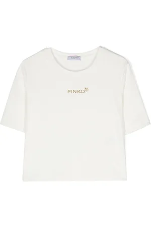 Pinko Playera tejida de canalé con logo estampado