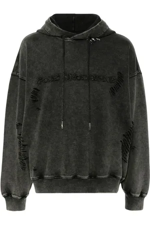 Feng Chen Wang Hoodie con detalles rasgados