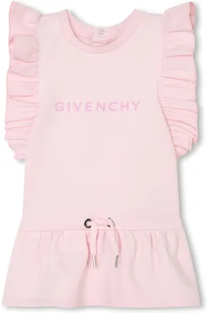 Givenchy Vestido con logo estampado y volantes